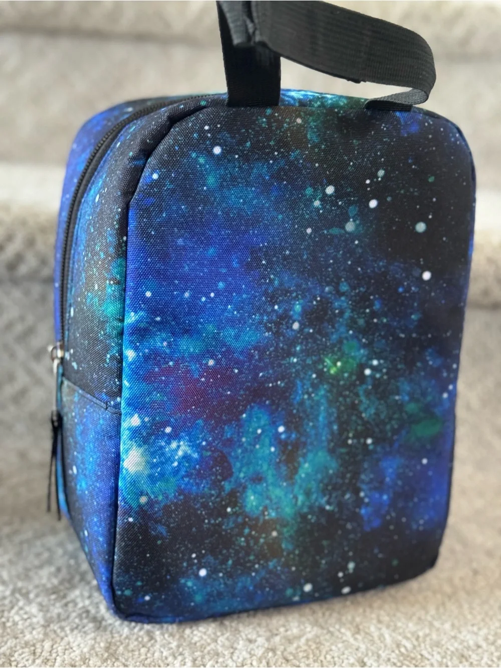 JanSport Lunch Bag-Galaxy Print Mini Backpack - Blue & Green
